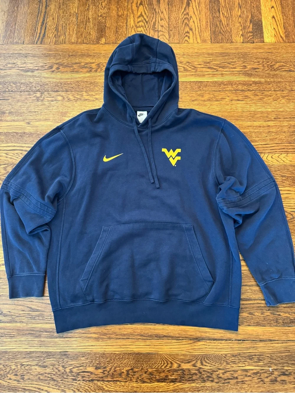 WEST VIRGINIA MOUNTAINEERS 1990s early 2000s Nike Navy Pullover Hoodie
